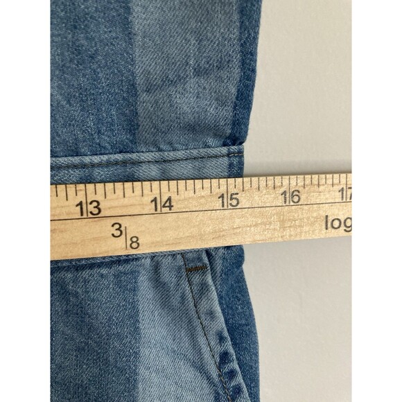 NEW Lee Union-Alls Denim Romper SMALL Striped Shortalls Utility Boho - Picture 11 of 12